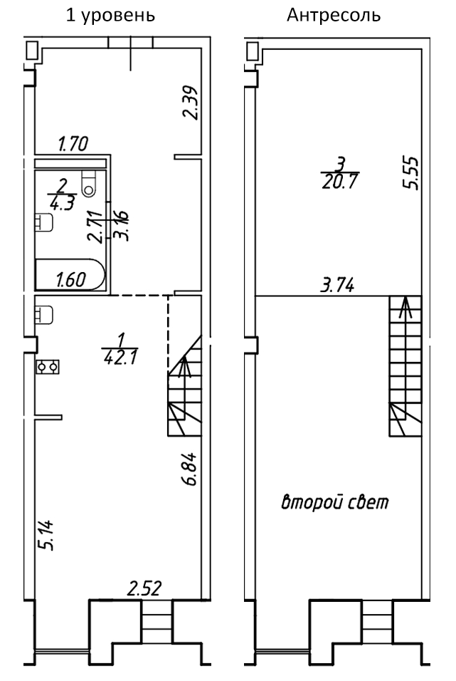 Квартира студия 67.1 м², 4/6 эт., ЖК «Serebro by Avenue-apart»